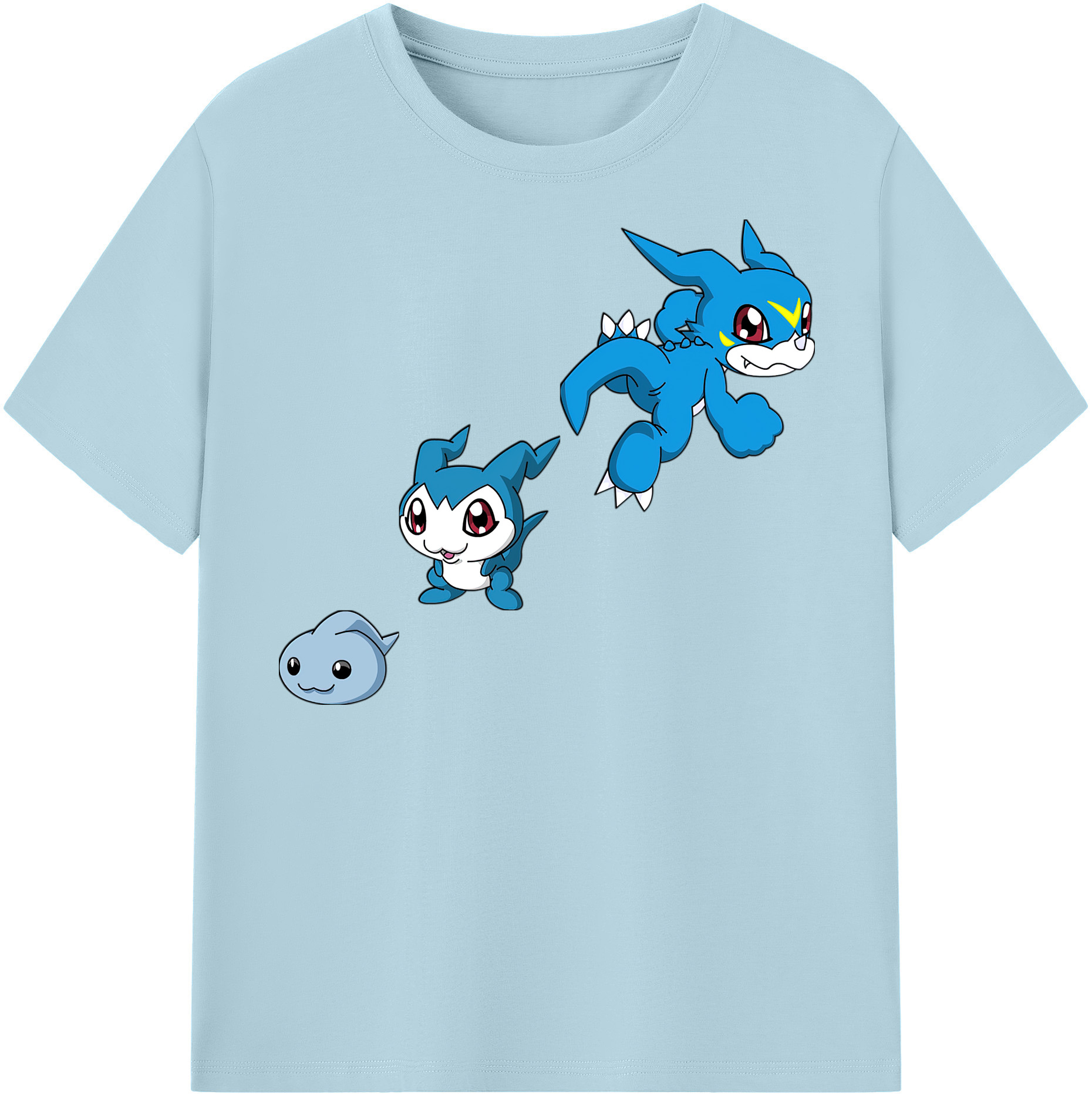 （画像用） Digimon デジタルモンスター/デジモン 綿100％半袖Tシャツ（フロントプリント）